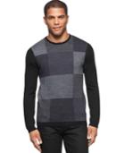 Calvin Klein Block-pattern Raglan-sleeve Sweater