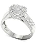 Diamond Heart Ring (1/2 Ct. T.w.) In Sterling Silver