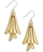 Lucky Brand Gold-tone Petal Drop Earrings