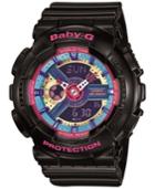 Baby-g Women's Analog-digital Black Resin Strap Watch 46x43x16mm Ba112-1a