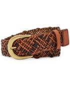 Fossil Two-tone Woven Leather Belt