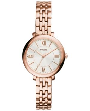 Fossil Women's Jacqueline Rose Gold-tone Stainless Steel Bracelet Watch 26mm Es3799