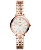 Fossil Women's Jacqueline Rose Gold-tone Stainless Steel Bracelet Watch 26mm Es3799