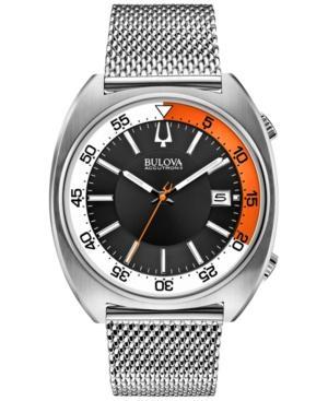 Bulova Accutron Ii Men's Snorkel Stainless Steel Mesh Bracelet Watch 43mm 96b208
