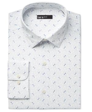 Bar Iii Men's Slim-fit Key-print Dress Shirt, Only At Macy's