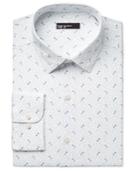 Bar Iii Men's Slim-fit Key-print Dress Shirt, Only At Macy's