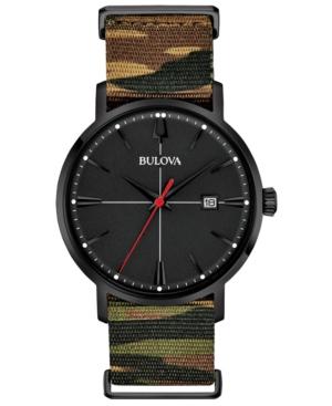 Bulova Men's Aerojet Camouflage Polyester Strap Watch 39mm