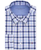 Tommy Hilfiger Men's Slim-fit Comfort Wash Blue Check Dress Shirt