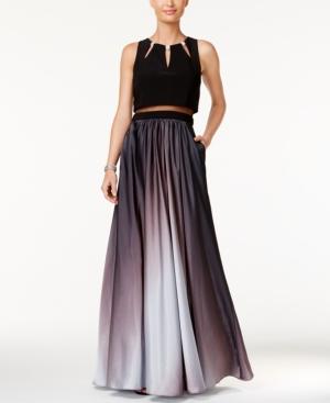 Betsy & Adam Illusion 2-pc. Ombre A-line Gown