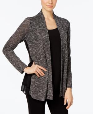 Ny Collection Petite Chiffon-trim Layered-look Top