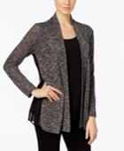 Ny Collection Petite Chiffon-trim Layered-look Top