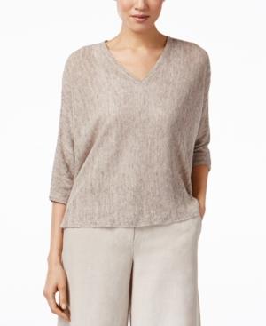 Eileen Fisher Linen V-neck Sweater