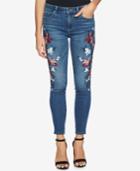 Cece Embroidered Skinny Jeans