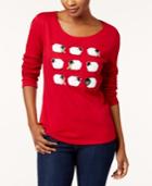 Karen Scott Cotton Embroidered T-shirt, Created For Macy's
