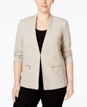 Calvin Klein Plus Size Zip-pocket Jacket