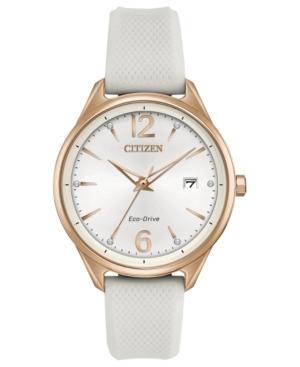 Citizen Eco-drive Women's White Silicone Strap Watch 36mm