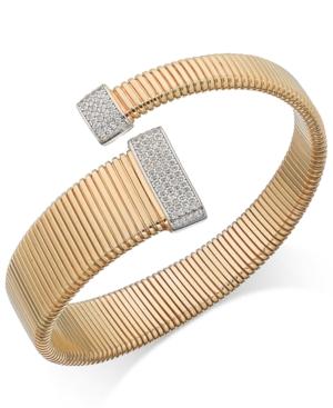 Diamond Wrap Bangle Bracelet (1/2 Ct. T.w.) In 14k Gold Over Sterling Silver