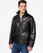 Boston Harbour High-neck Leather Bomber Jacket