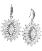 Carolee Silver-tone Cluster Drop Earrings