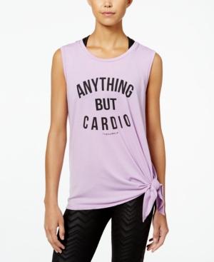 Jessica Simpson The Warm Up Juniors' Tie-hem Graphic Tank Top