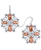 Charter Club Silver-tone Clear & Pink Crystal Drop Earrings, Only At Macy's
