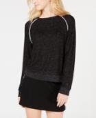 Hippie Rose Juniors' Piped Raglan Sweatshirt