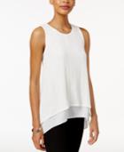 Bar Iii Ribbed Contrast Top, Only At Macy's
