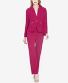 Tahari Asl One-button Stand-collar Pantsuit