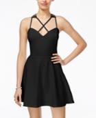 Material Girl Juniors' Strappy Racerback Fit & Flare Dress, Only At Macy's
