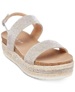 Madden Girl Glitzie Embellished Flatform Sandals