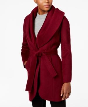 T Tahari Marla Wool-blend Wrap Coat