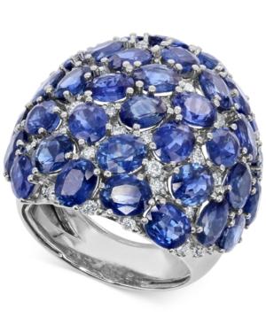 Sapphire (15 Ct. T.w.) And Diamond (2/3 Ct. T.w.) Ring In 14k White Gold