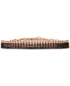 Le Vian Chocolate Layer Cake Blackberry Diamonds, Chocolate Diamonds & Nude Diamonds Bracelet (3 Ct. T.w.) In 14k Rose Gold