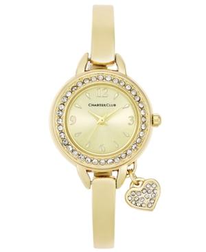Charter Club Women's Heart Charm Bangle Bracelet Watch 26mm, Only At Macy's