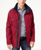 Izod Men's Four-pocket Raincoat And Windbreaker Jacket