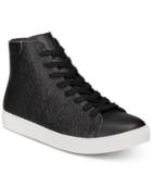 Ax Armani Exchange Men's Leather-effect Printed High-top Sneakers Men's Shoes