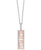 Pave Rose By Effy Diamond Two-tone Pendant Necklace (5/8 Ct. T.w.) In 14k Gold