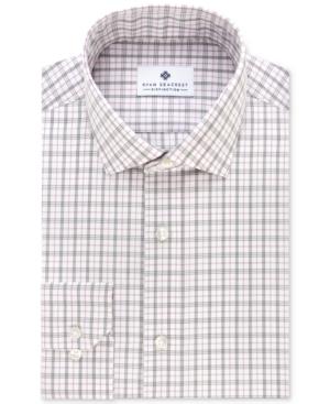 Ryan Seacrest Distinction Men's Slim-fit Non-iron Purple Tattersall Dress Shirt, Only At Macy's
