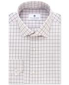 Ryan Seacrest Distinction Men's Slim-fit Non-iron Purple Tattersall Dress Shirt, Only At Macy's
