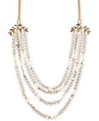 Lonna & Lilly Gold-tone Multi-row Beaded Statement Necklace