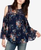 Lucky Brand Cold-shoulder Bell-sleeve Blouse