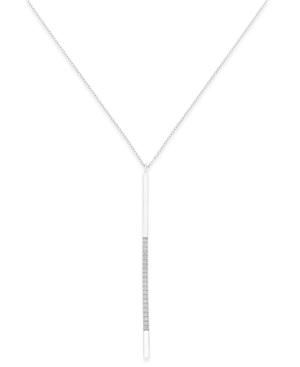Giani Bernini Cubic Zirconia Bar Lariat Necklace In Sterling Silver, Only At Macy's