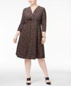 Anne Klein Plus Size Twisted-knot Midi Dress