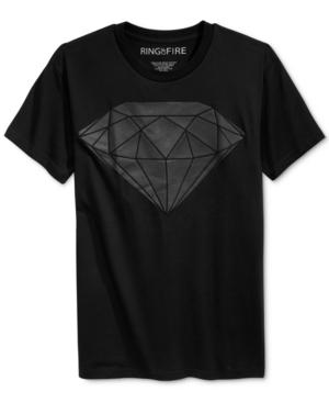 Ring Of Fire Men's Diamond T-shirt, Only At Macy's