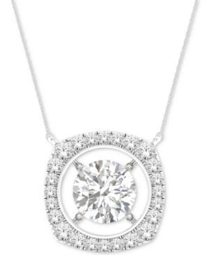 Magnificence Diamond Open Halo Pendant Necklace (1/3 Ct. T.w.) In 14k White Gold