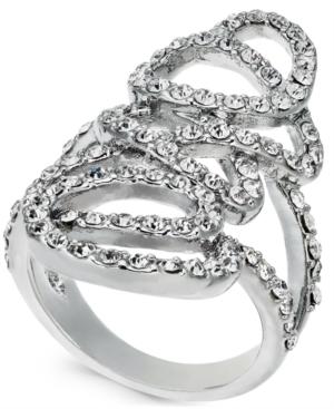 I.n.c. Silver-tone Pave Tangle Ring, Created For Macy's