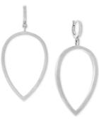 Vince Camuto Silver-tone Huggy Drop Hoop Earrings