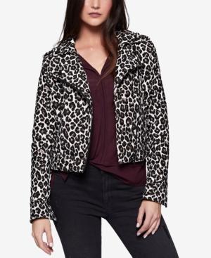 Sanctuary Animal-print Moto Jacket