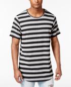 Jaywalker Men's Ribbed Stripe Extended-hem T-shirt, Only At Macy's