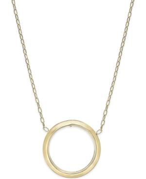 Open Circle Pendant Necklace In 10k Gold